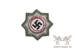 German Swastika Medallion - Silver/Field Gray | Silver Version on field gray base.